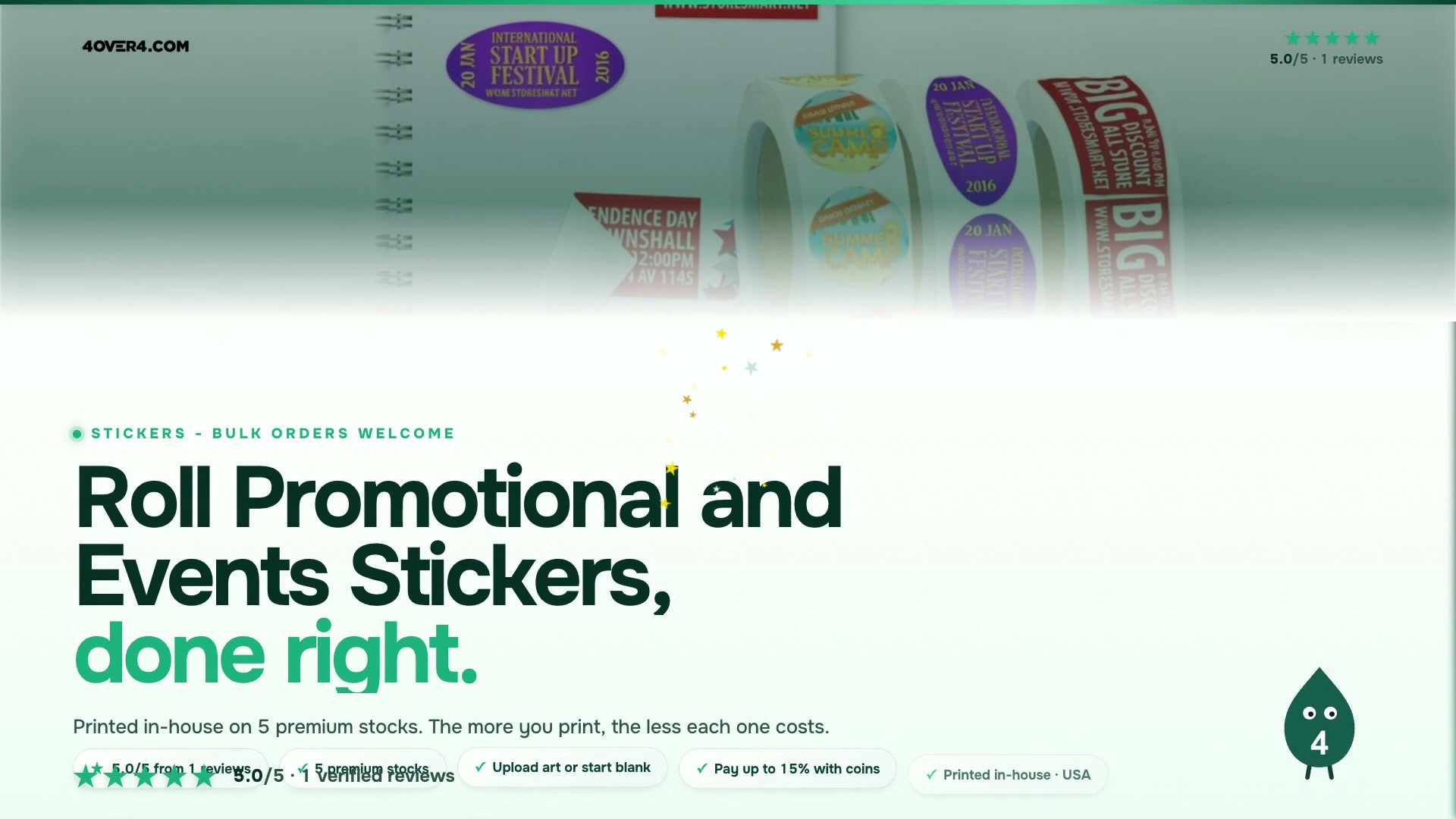 Roll Promotional and Events Stickers product video