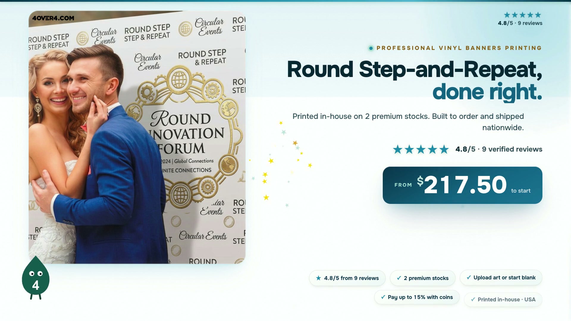Round Step-and-Repeat product video
