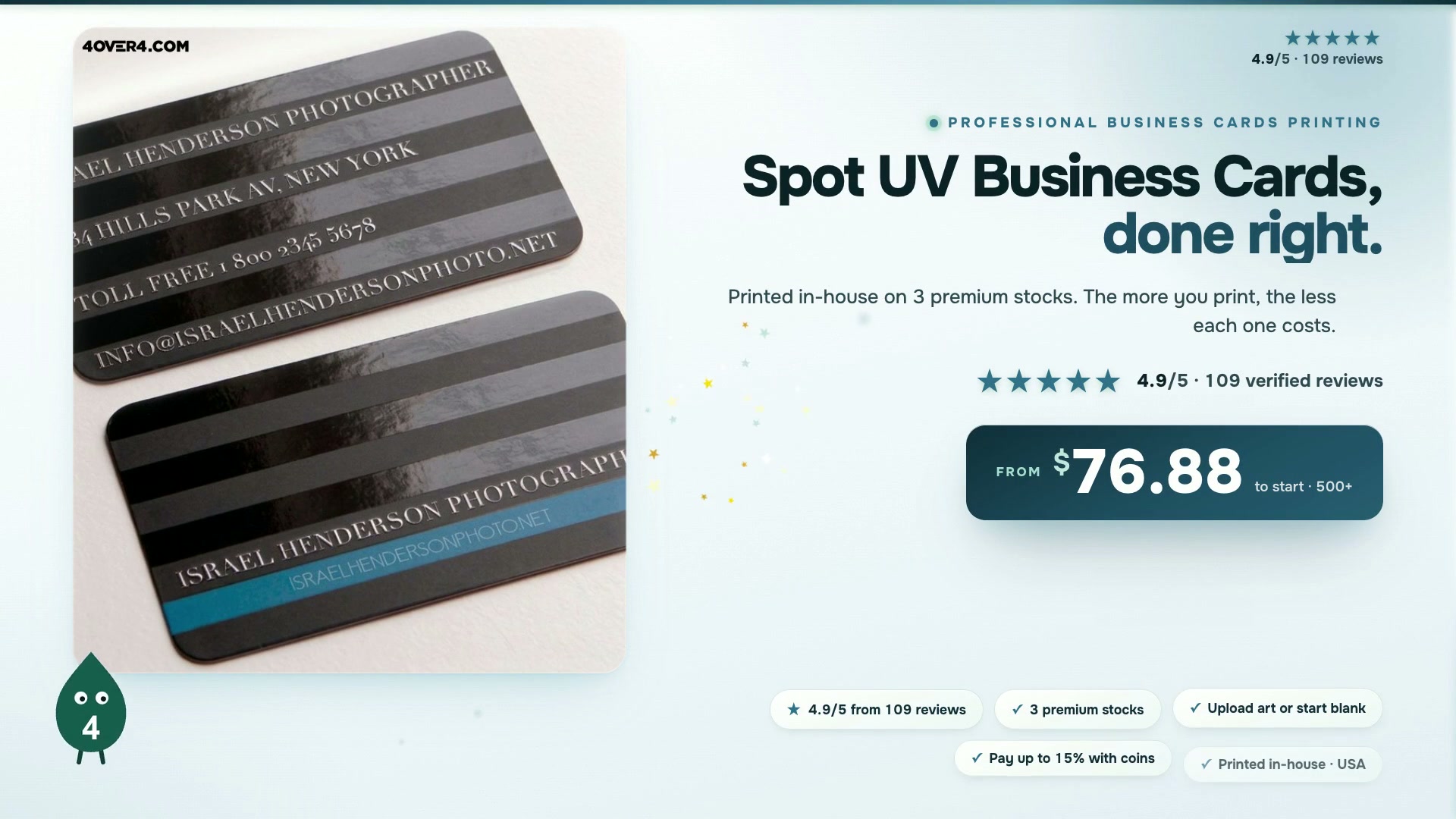 Spot UV Business Cards product video