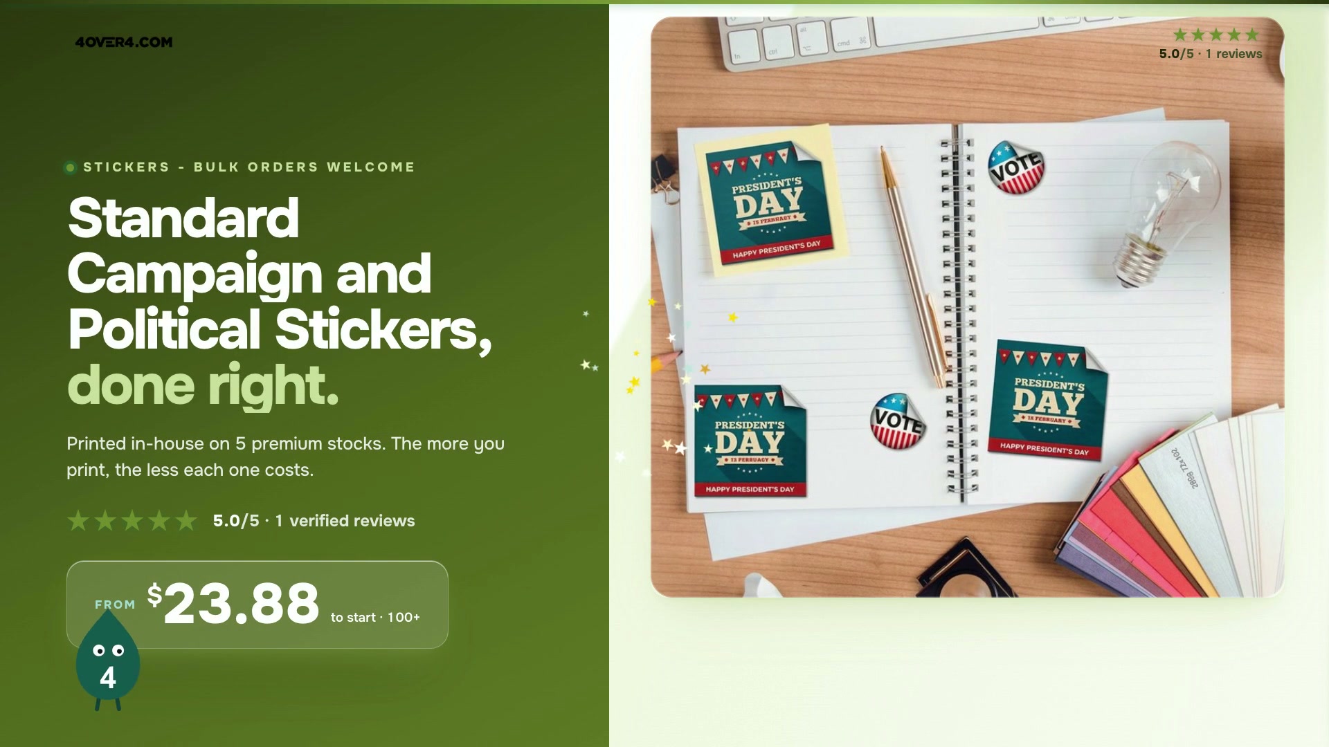 Standard Campaign and Political Stickers product video