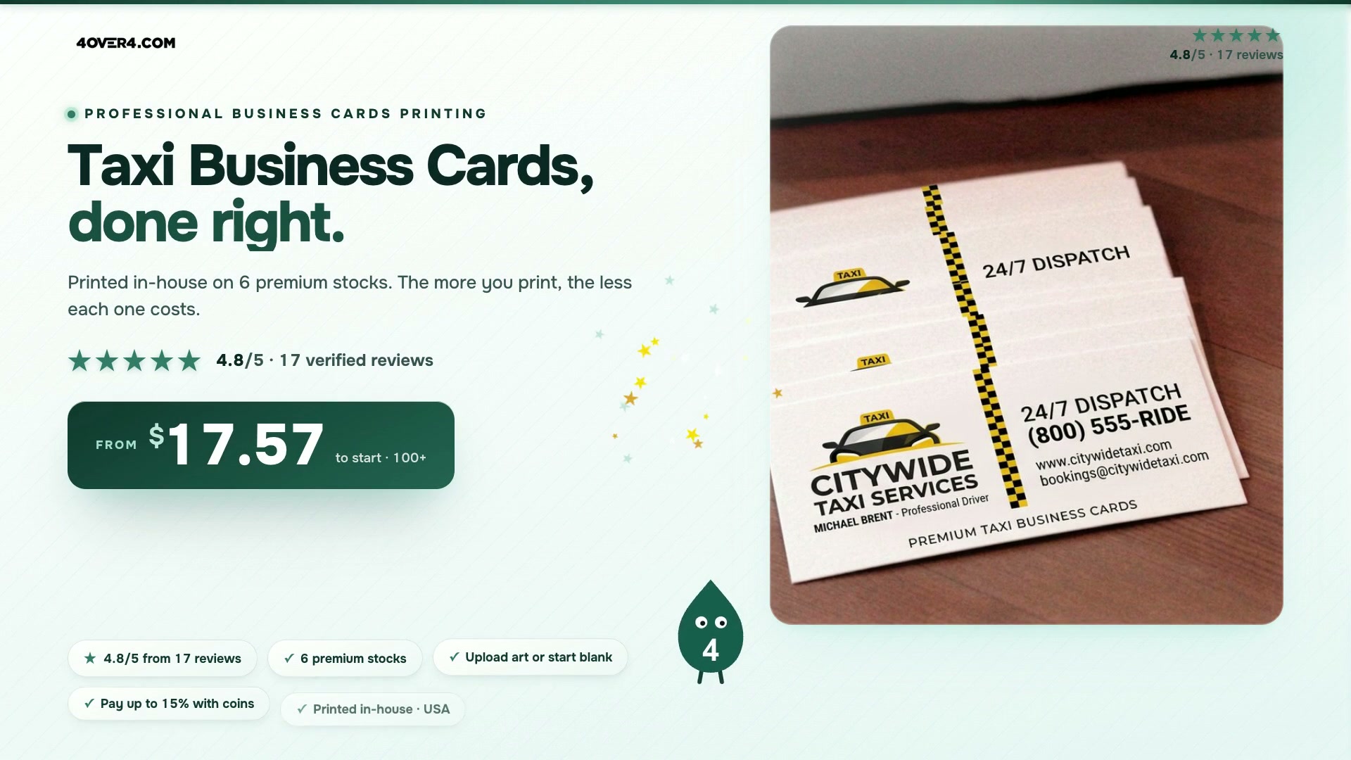 Taxi Business Cards product video