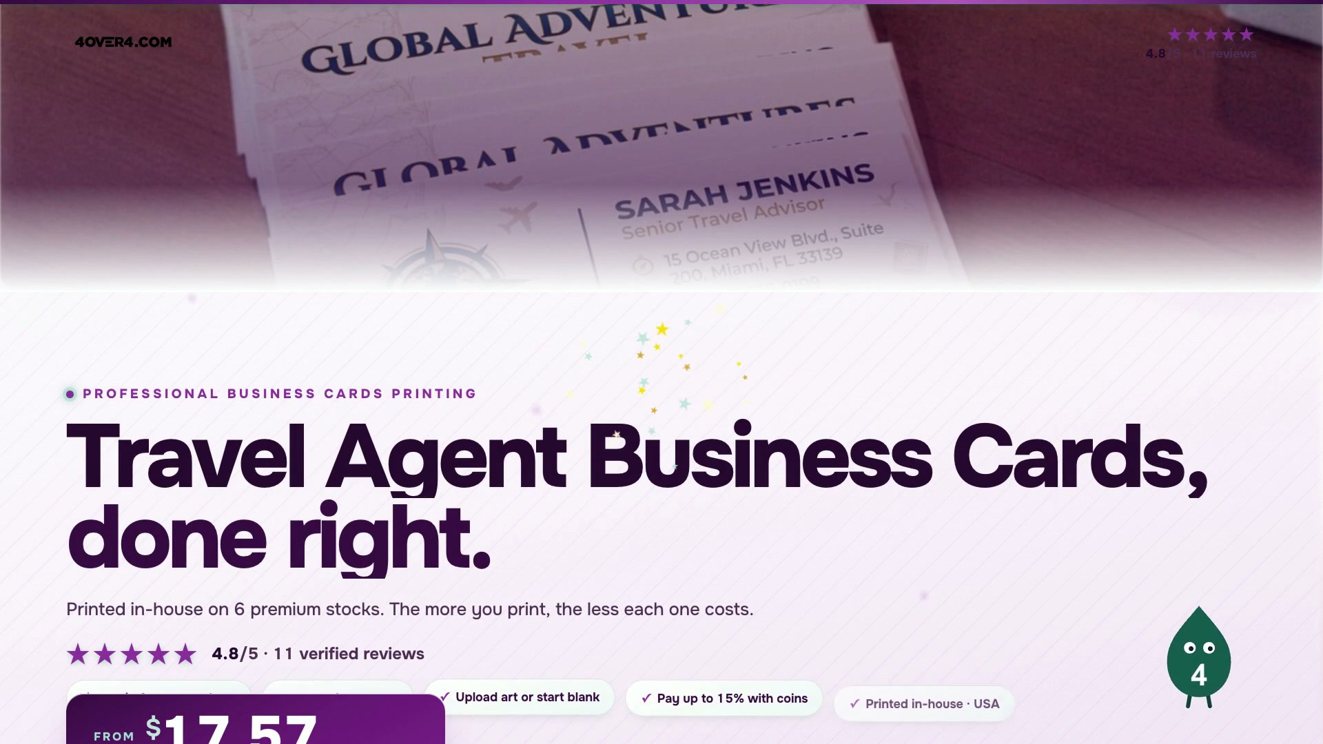 Travel Agent Business Cards product video