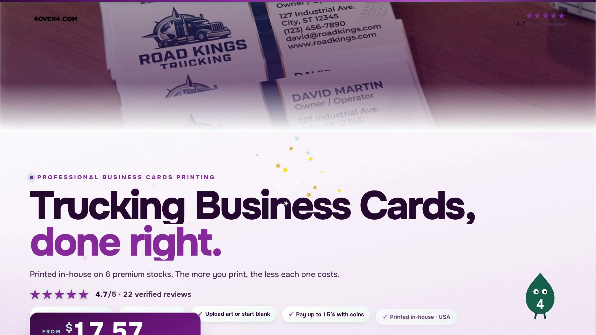 Trucking Business Cards product video