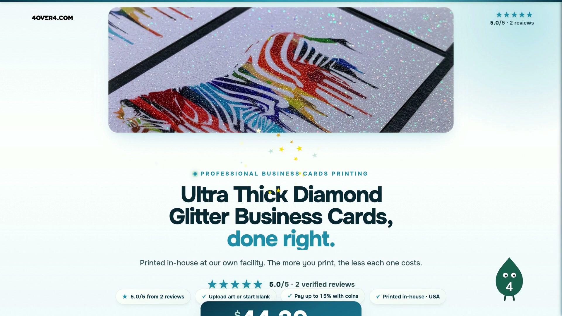 Ultra Thick Diamond Glitter Business Cards product video