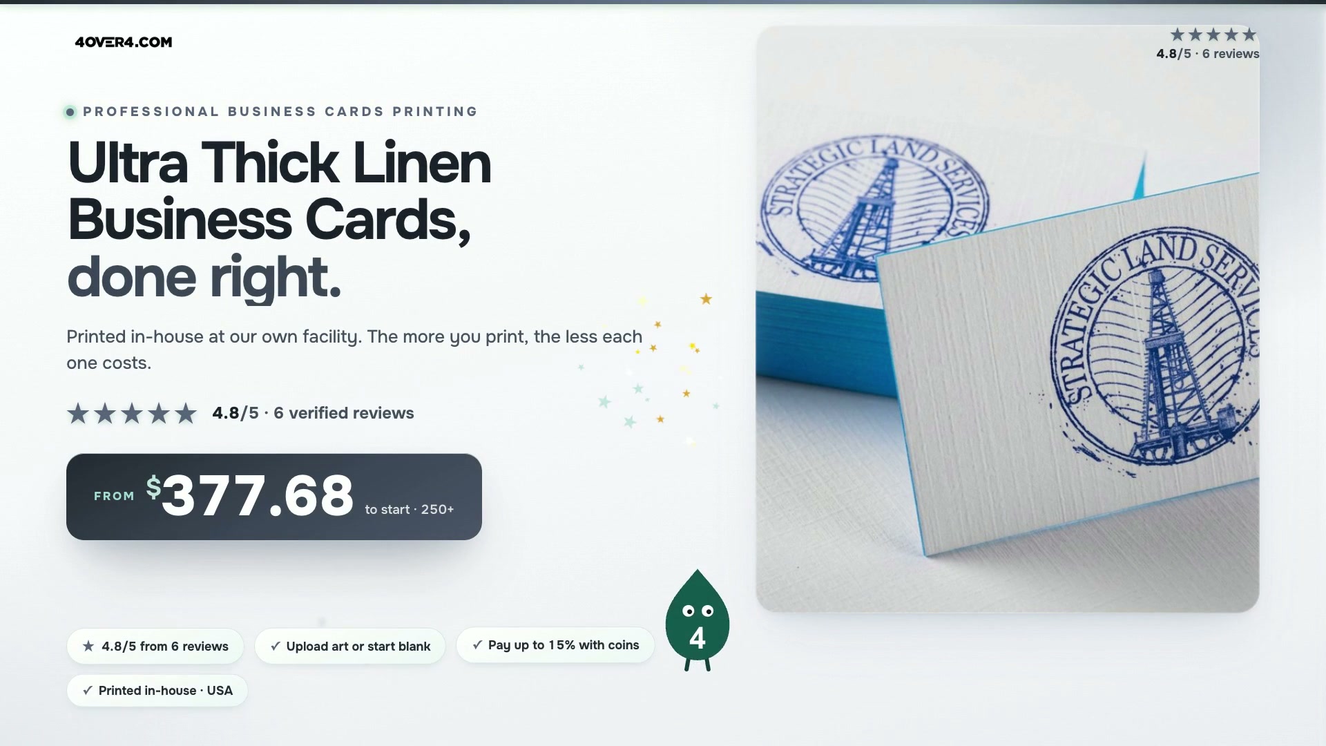 Ultra Thick Linen Business Cards product video