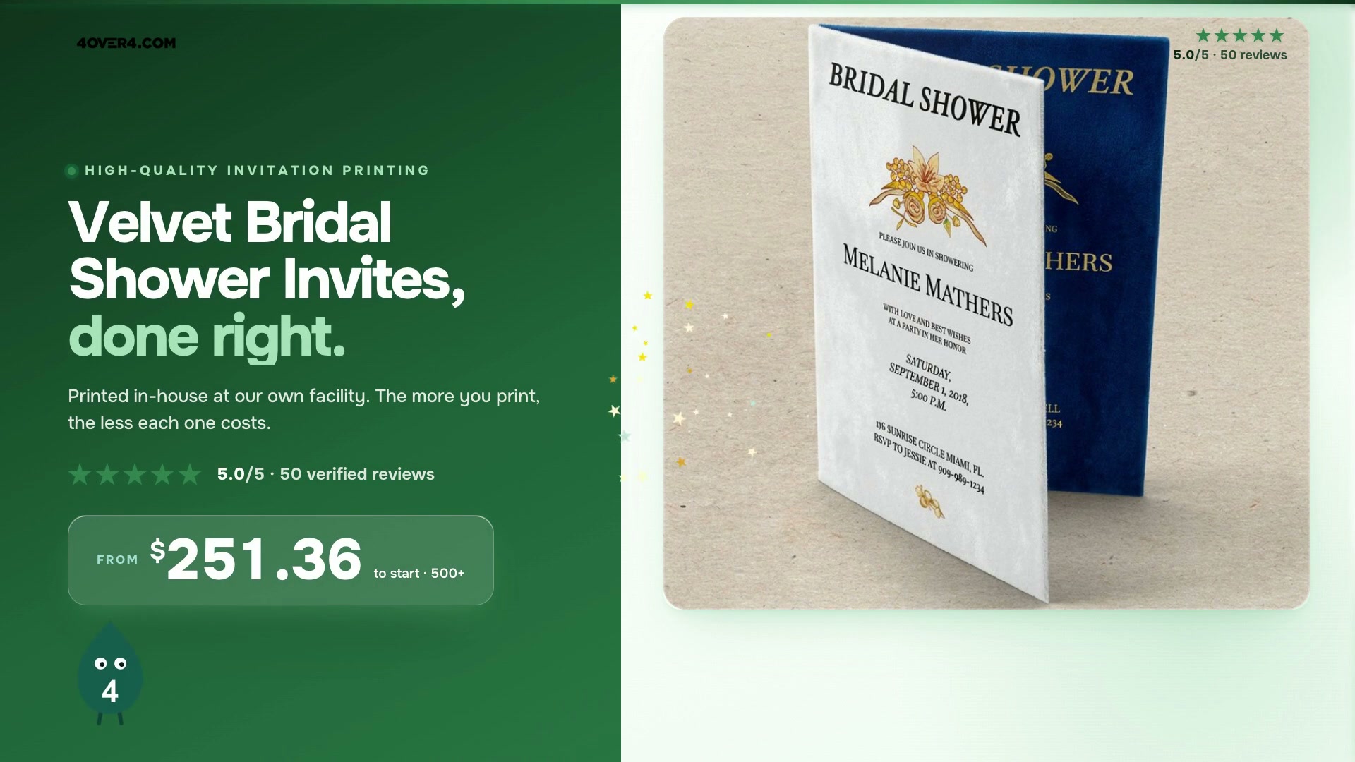 Velvet Bridal Shower Invites product video