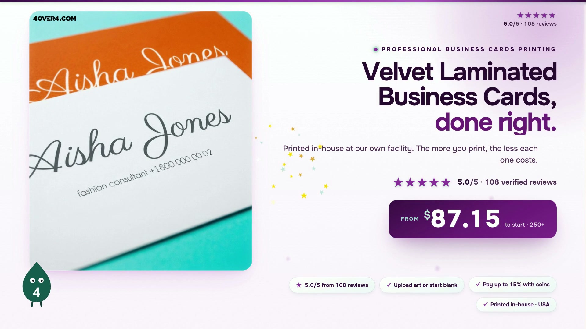 Velvet Laminated Business Cards product video