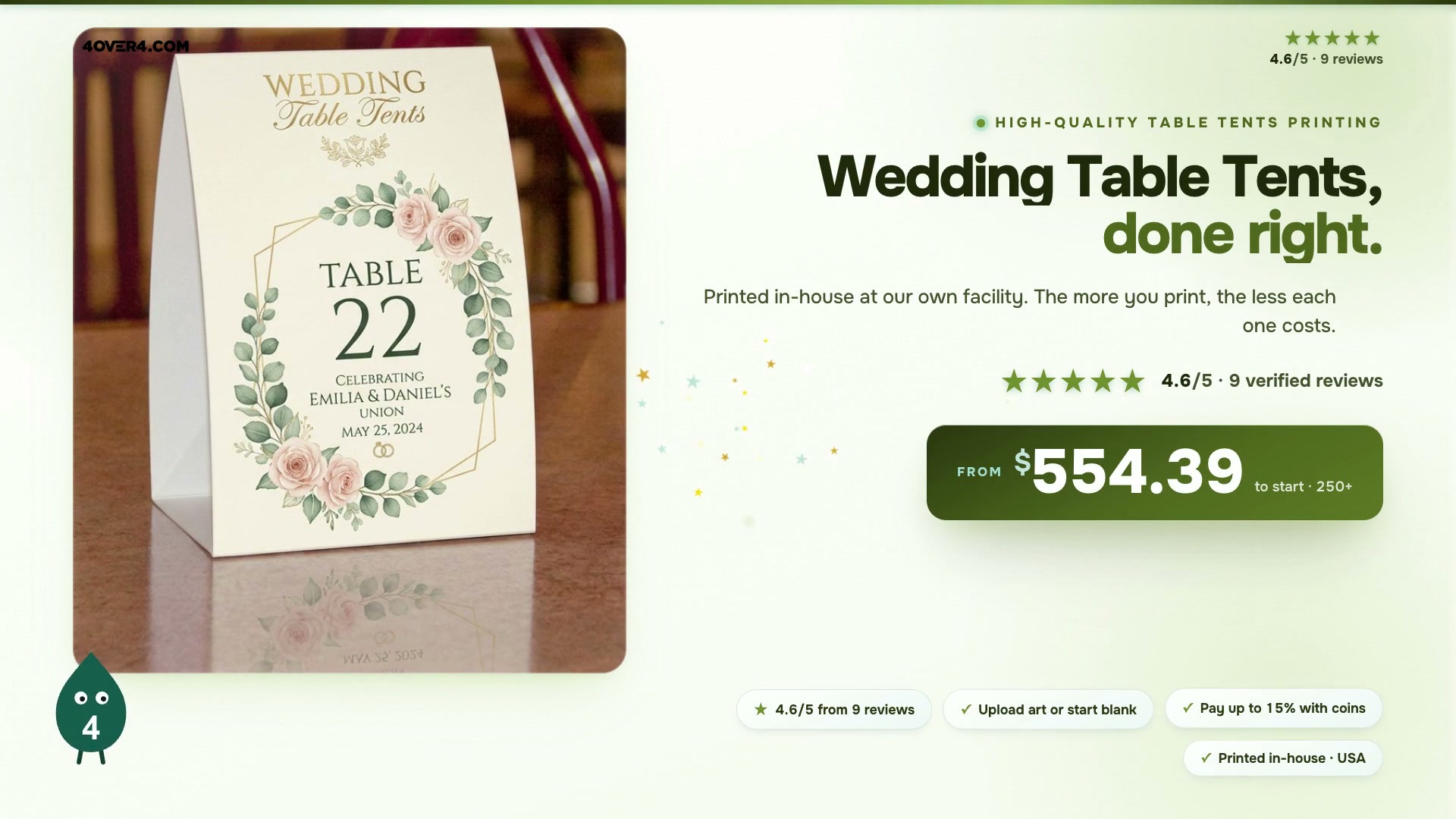 Wedding Table Tents product video