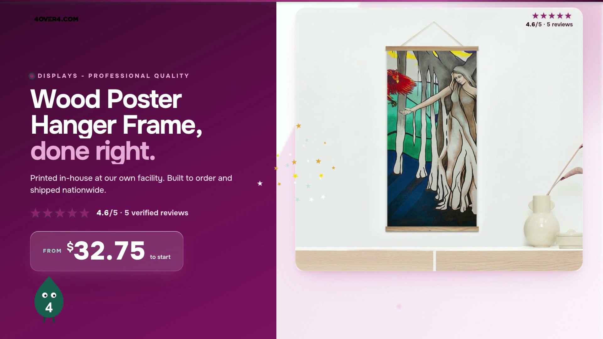 Wood Poster Hanger Frame product video